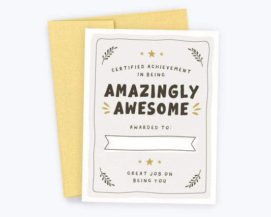 Awesome Award, Congratulations Card