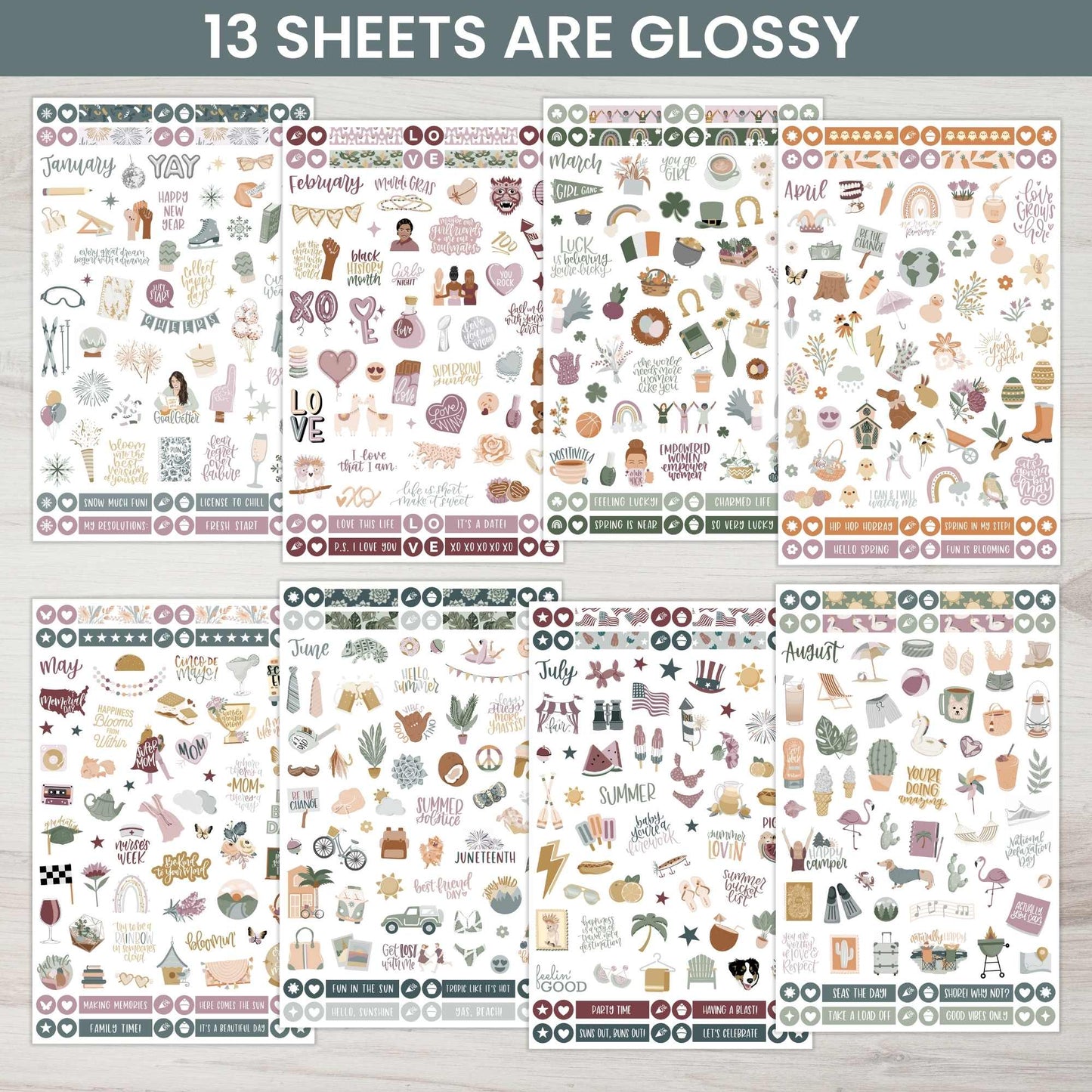 Monthly Celebration Sticker Pack