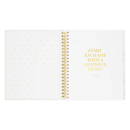 2025-2026 Large Khaki Stripe Weekly Spiral Academic Planner