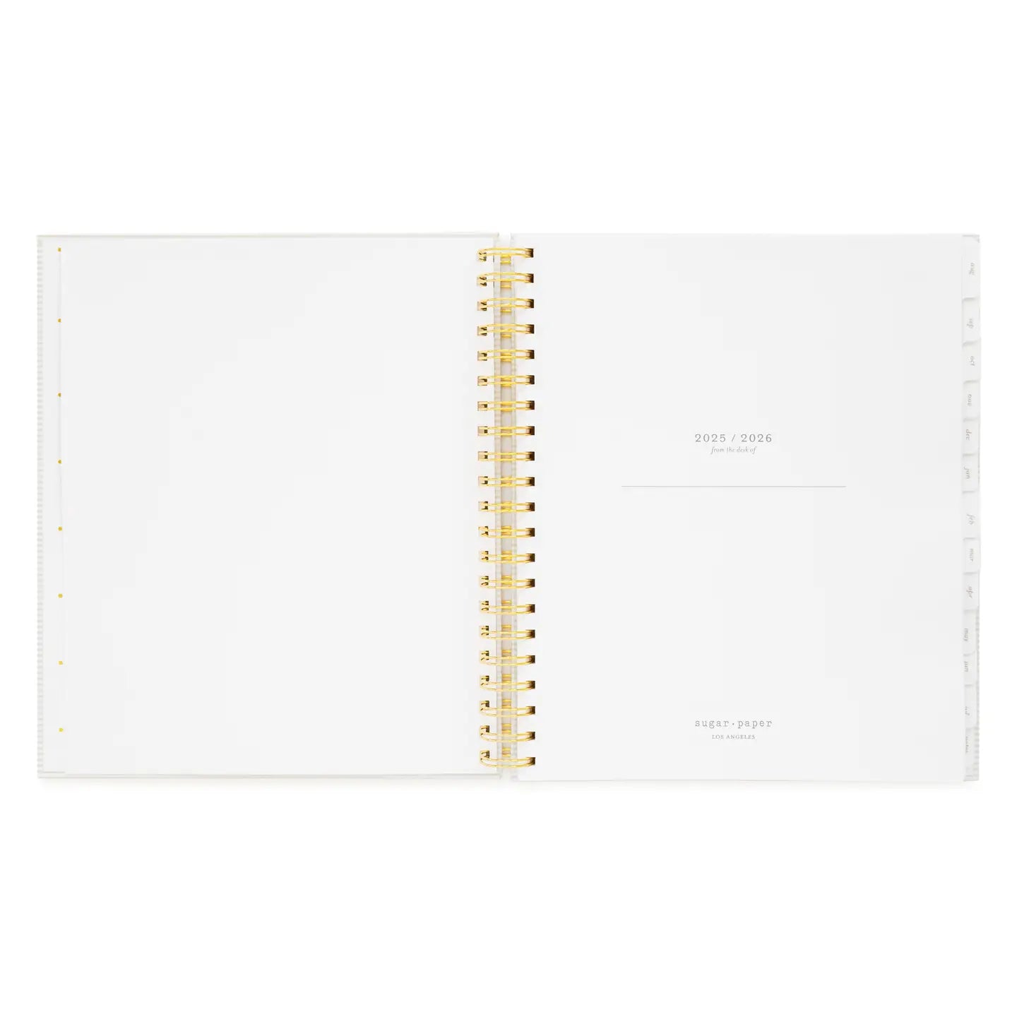 2025-2026 Large Khaki Stripe Weekly Spiral Academic Planner