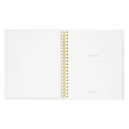 2025-2026 Large Khaki Stripe Weekly Spiral Academic Planner