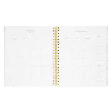 2025-2026 Large Khaki Stripe Weekly Spiral Academic Planner