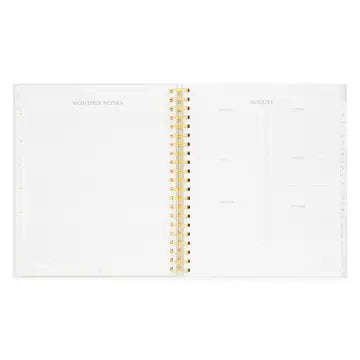 2025-2026 Large Khaki Stripe Weekly Spiral Academic Planner