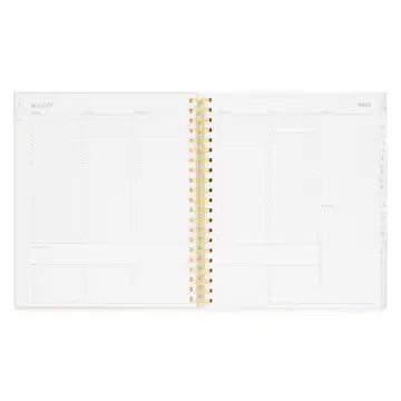 2025-2026 Large Khaki Stripe Weekly Spiral Academic Planner