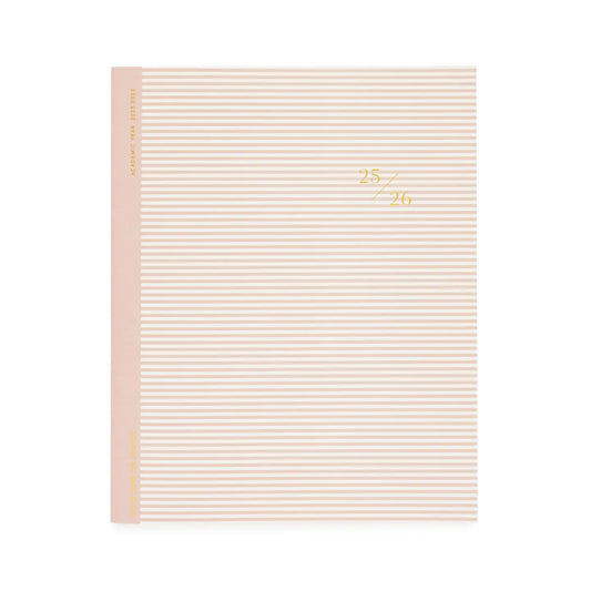 2025-2026 Rose Stripe Academic Monthly Planner
