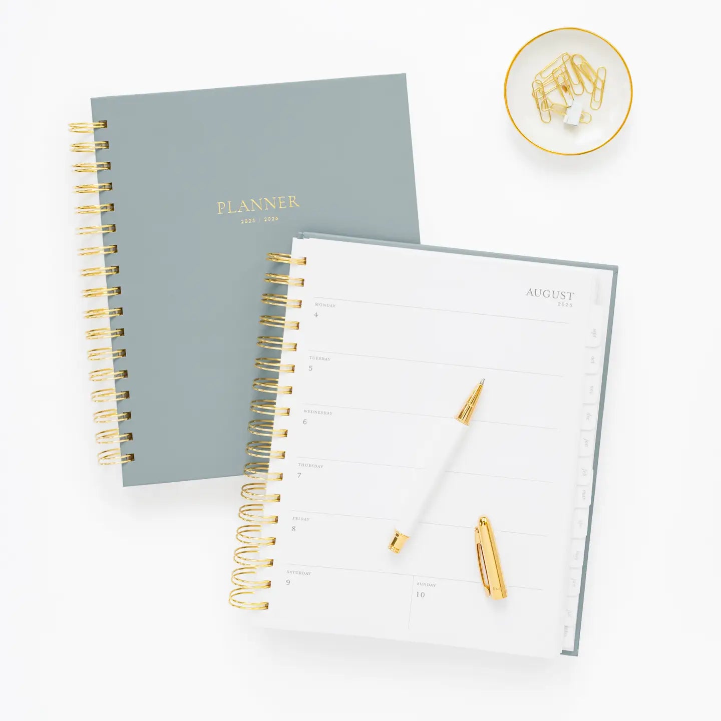 2025-2026 Dusty Blue Spiral Academic Planner