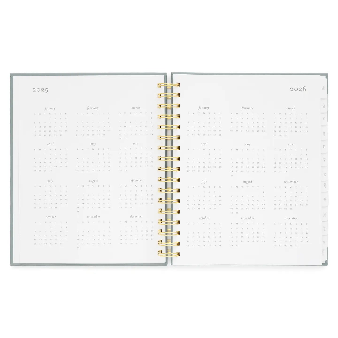 2025-2026 Dusty Blue Spiral Academic Planner