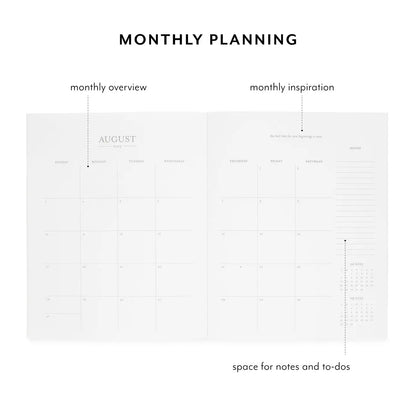 2026 Blue Pinstripe Monthly Planner