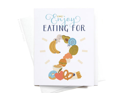 OMG Enjoy Eating for 2 Greeting Card – FINAL STOCK