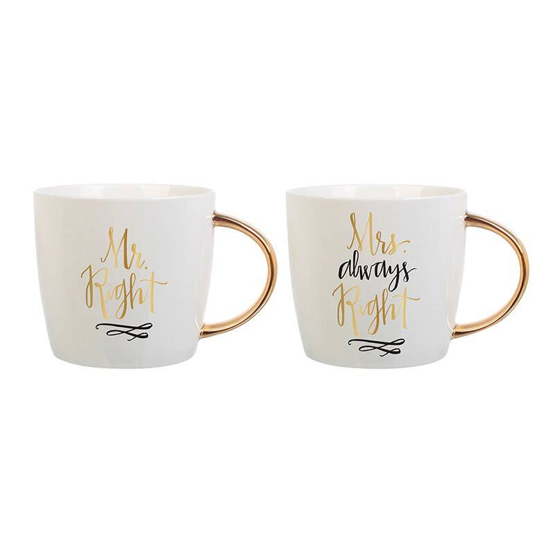 14oz Flrd Mug-Mr & Mrs Right