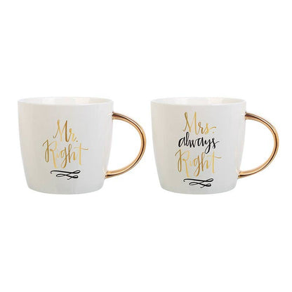 14oz Flrd Mug-Mr & Mrs Right