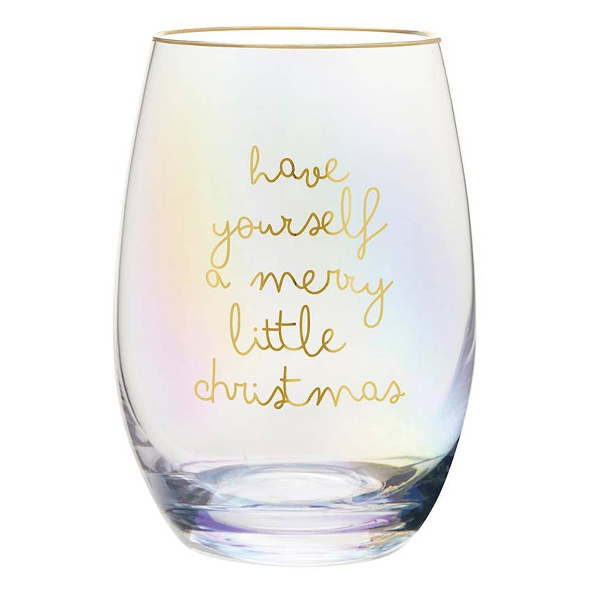 Merry Little Christmas - Stemless Wine Glass