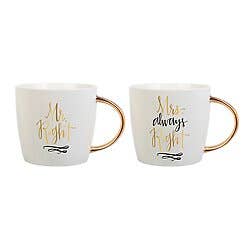 14oz Flrd Mug-Mr & Mrs Right
