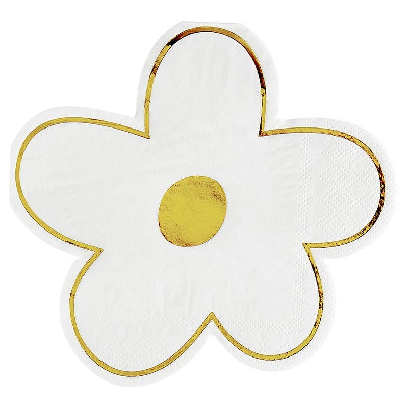 Cocktail Napkin - Die Cut Flowers