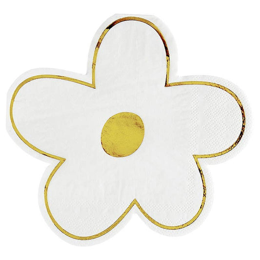 Cocktail Napkin - Die Cut Flowers