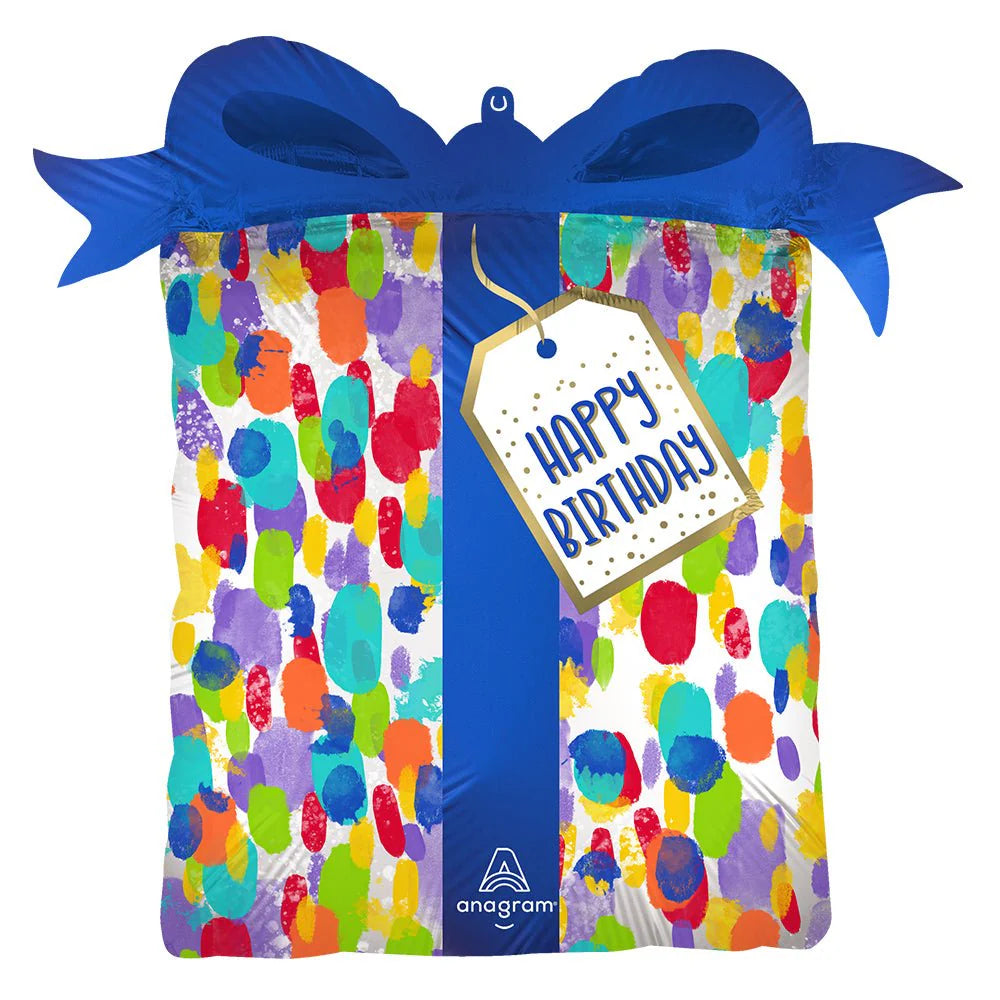 Painterly Dots Birthday Gift Balloon - 27"