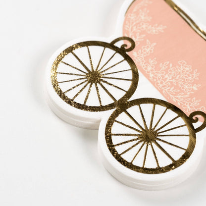 Pink Baby Carriage Beverage Napkins