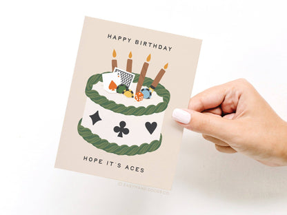 Aces Poker Birthday Greeting Card