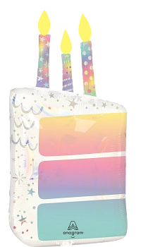 Perlized Birthday Cake Balloon (28")