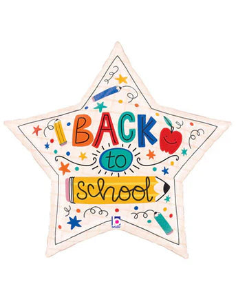 Back to School Star Balloon - 28"