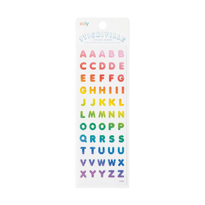 Stickiville Stickers: Rainbow Letters - Skinny (2 Sheets)