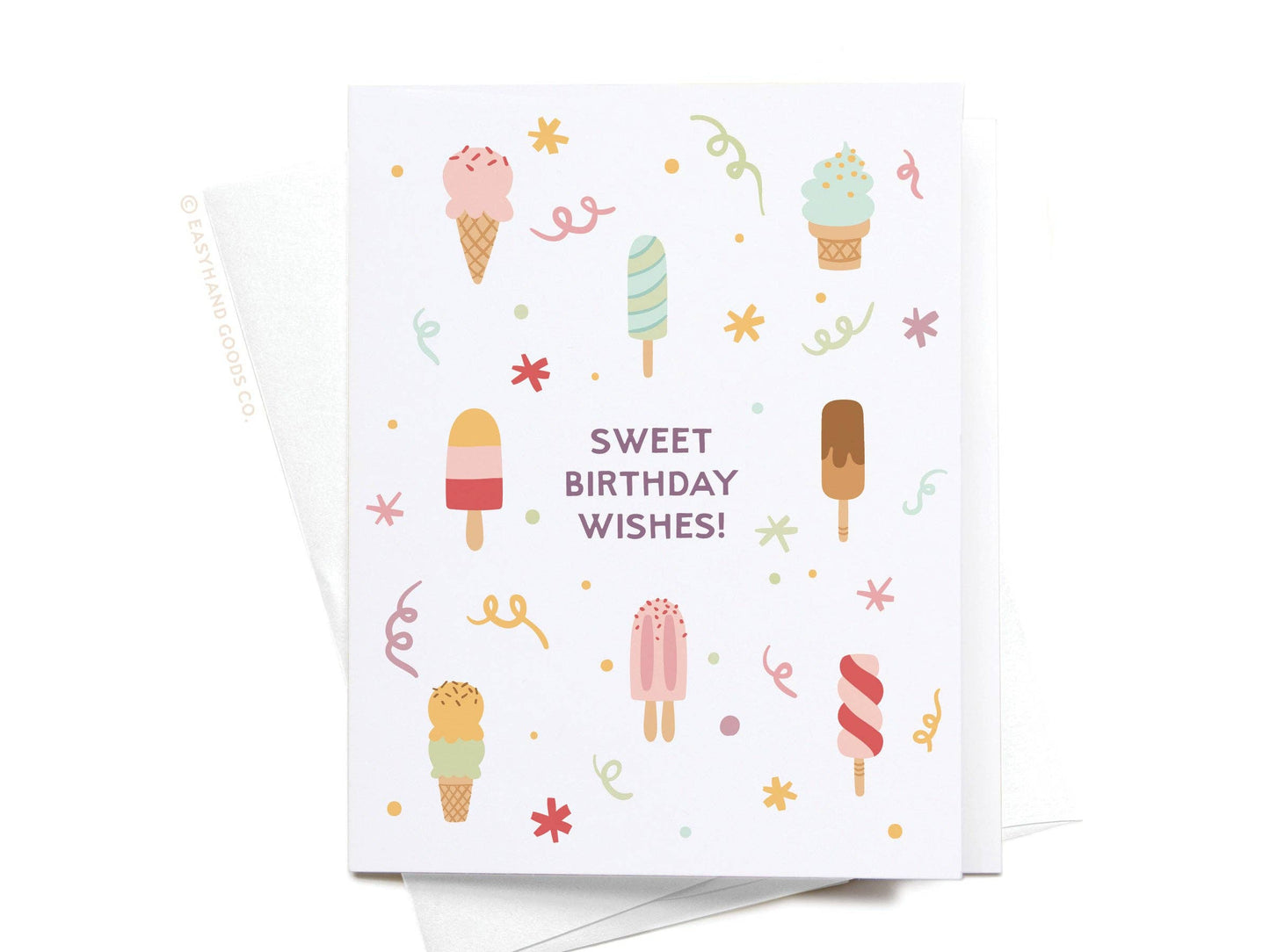 Sweet Birthday Wishes Ice Cream Greeting Card