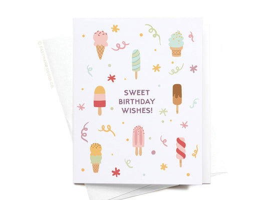 Sweet Birthday Wishes Ice Cream Greeting Card