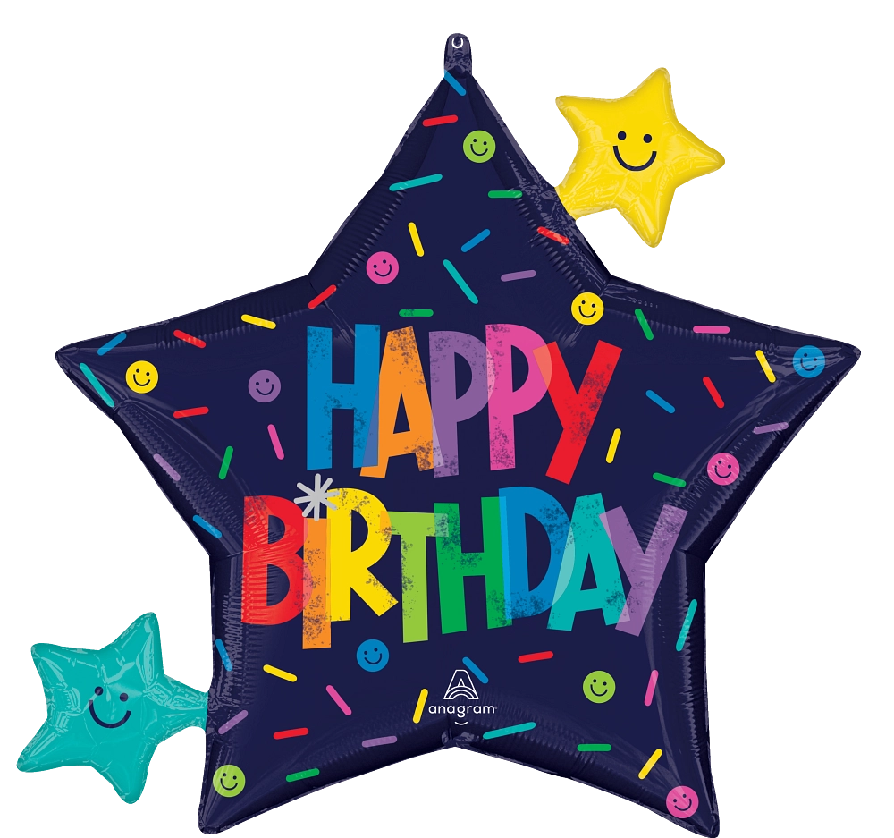 Bold Birthday Stars Balloon (29")
