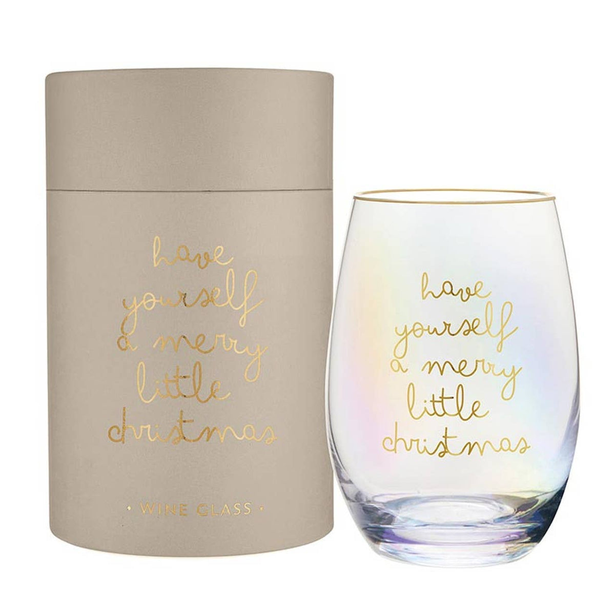 Merry Little Christmas - Stemless Wine Glass