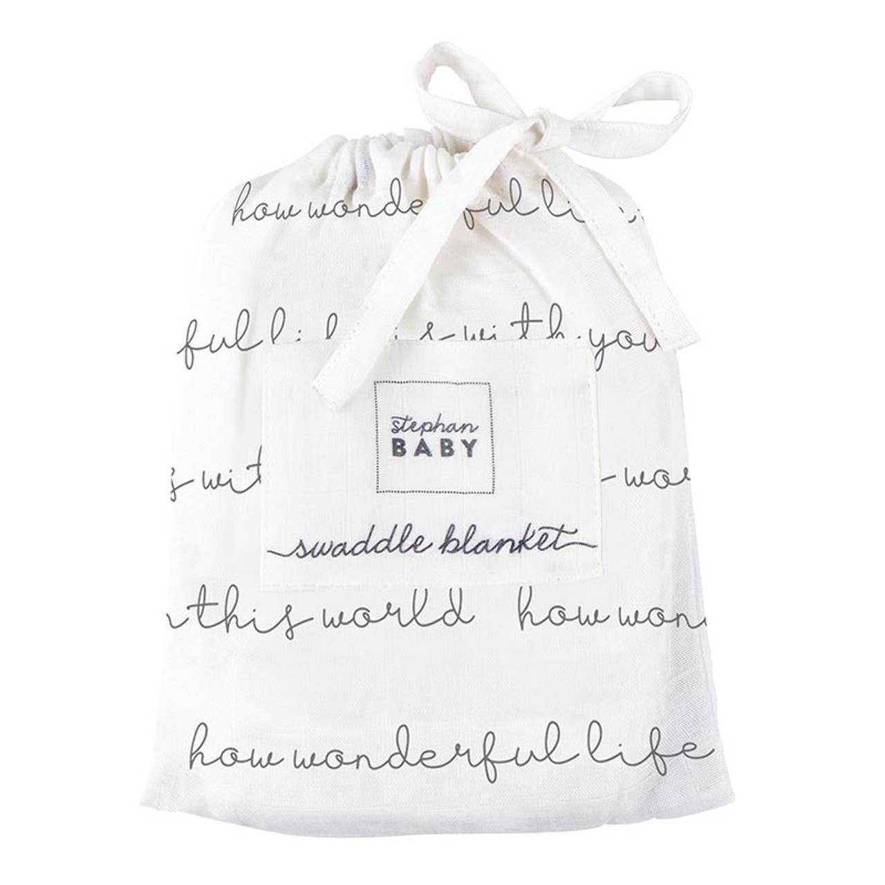 Swaddle Blanket - Wonderful Life: 70% Bamboo, 30% Cotton / 45" SQ