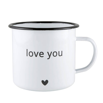 Love You More - Enamel Mug Set