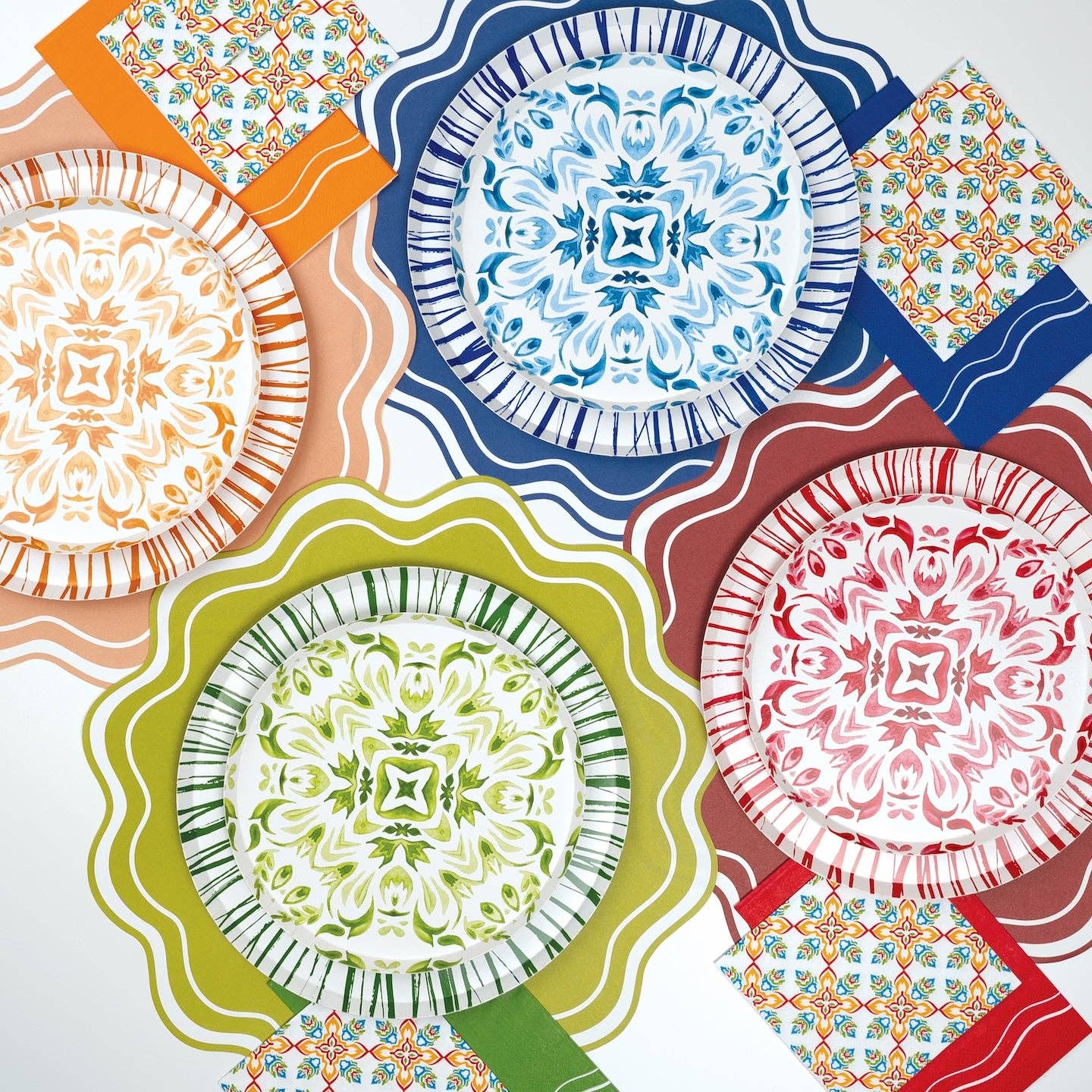Orange Radiance Dinner Plates