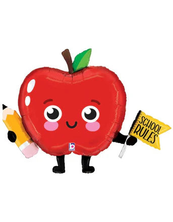 School Rules Apple Balloon - 31"