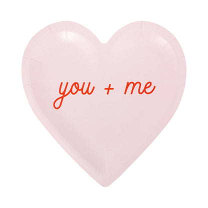 Conversation Heart Shaped Plate Set