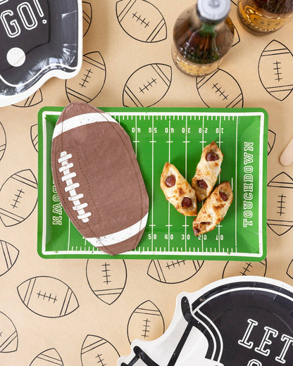 Football Shaped Paper Dinner Napkin