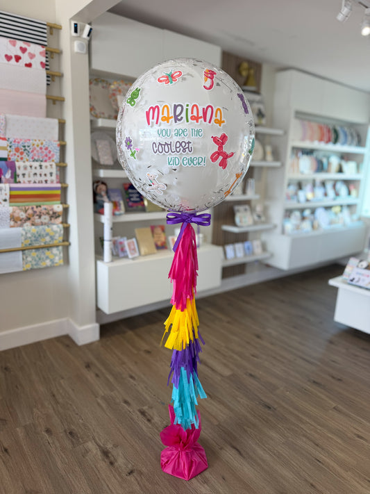 Pink Adventure Confetti Balloon