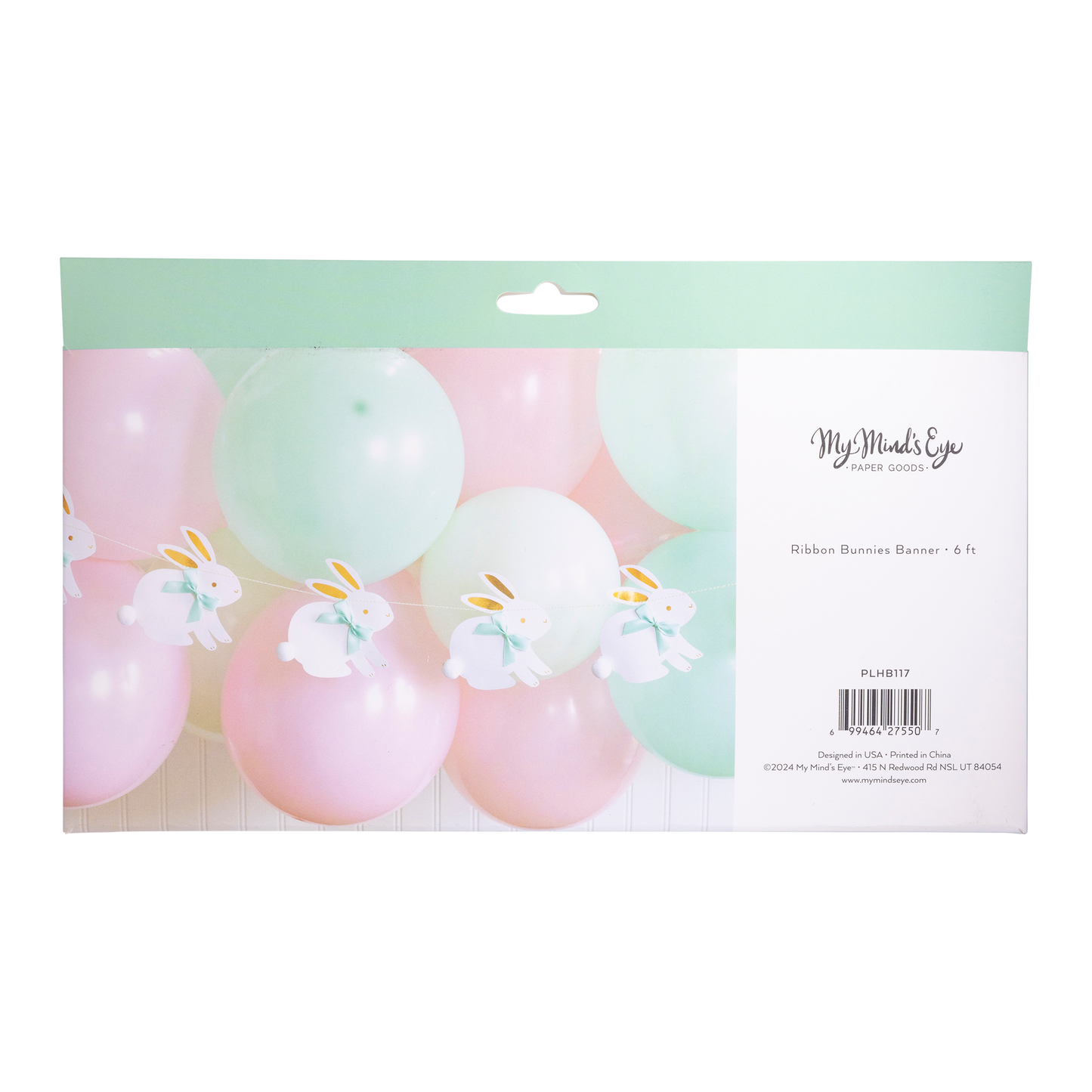 Bunnies with Ribbon Bows Banner