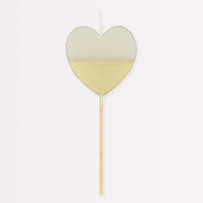 Gold Dipped Heart Candle