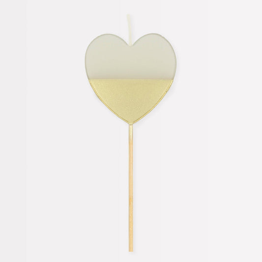 Gold Dipped Heart Candle