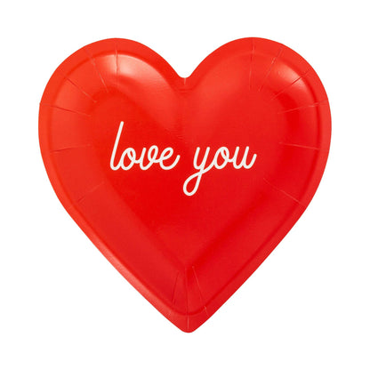 Conversation Heart Shaped Plate Set