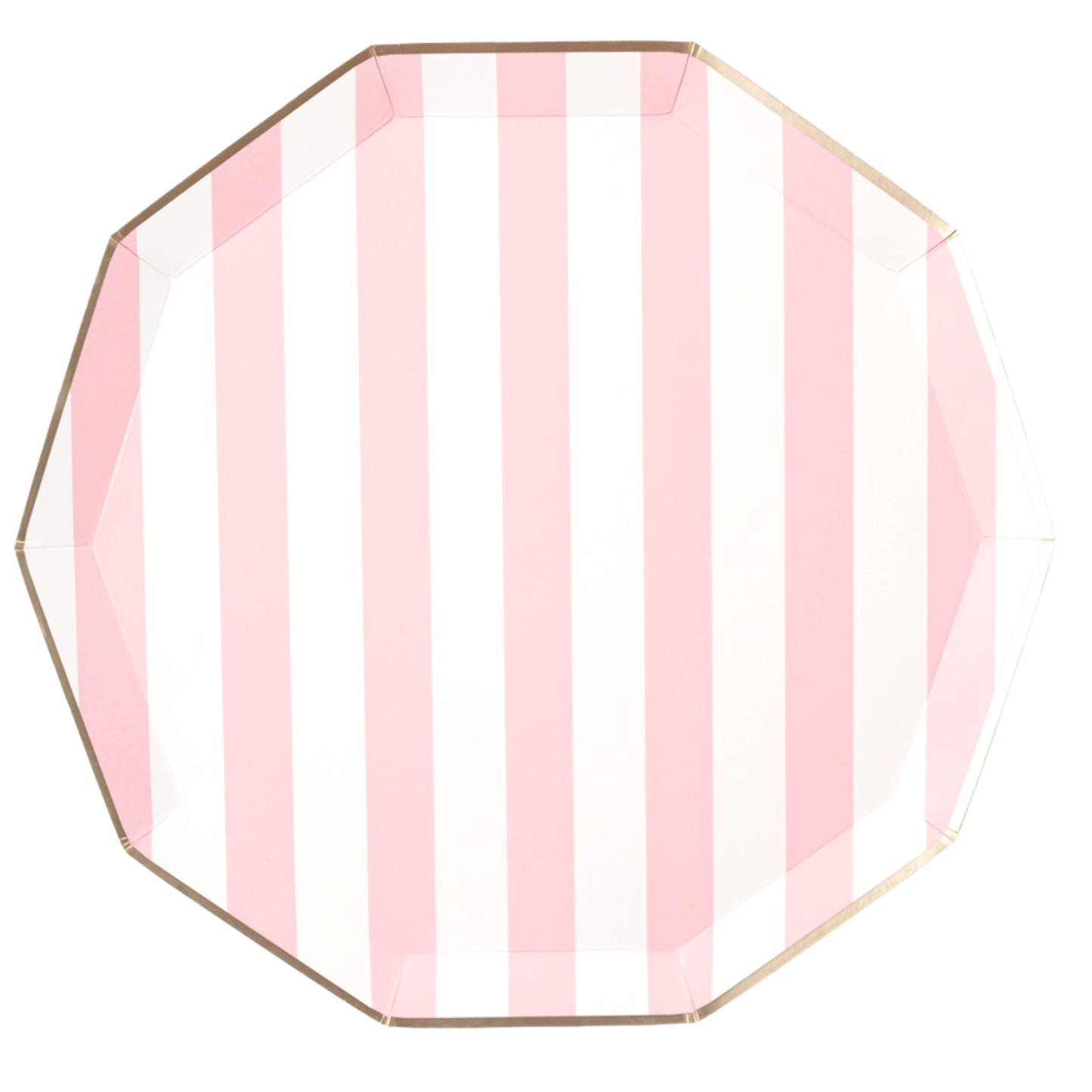 Petal Pink Signature Cabana Stripe Plates