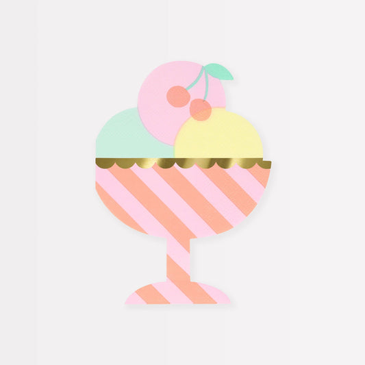 Ice Cream Sundae Napkins