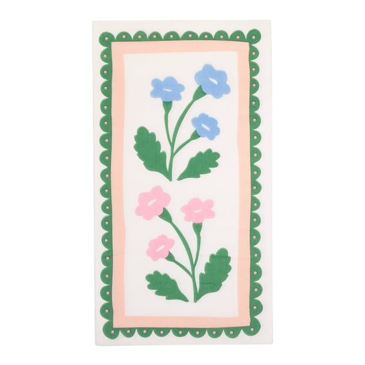 Floral Border Dinner Napkin