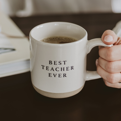 Best Teacher Ever Stoneware Coffee Mug - Teacher Gifts