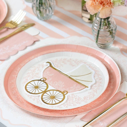 Baby Pink Striped Table Runners
