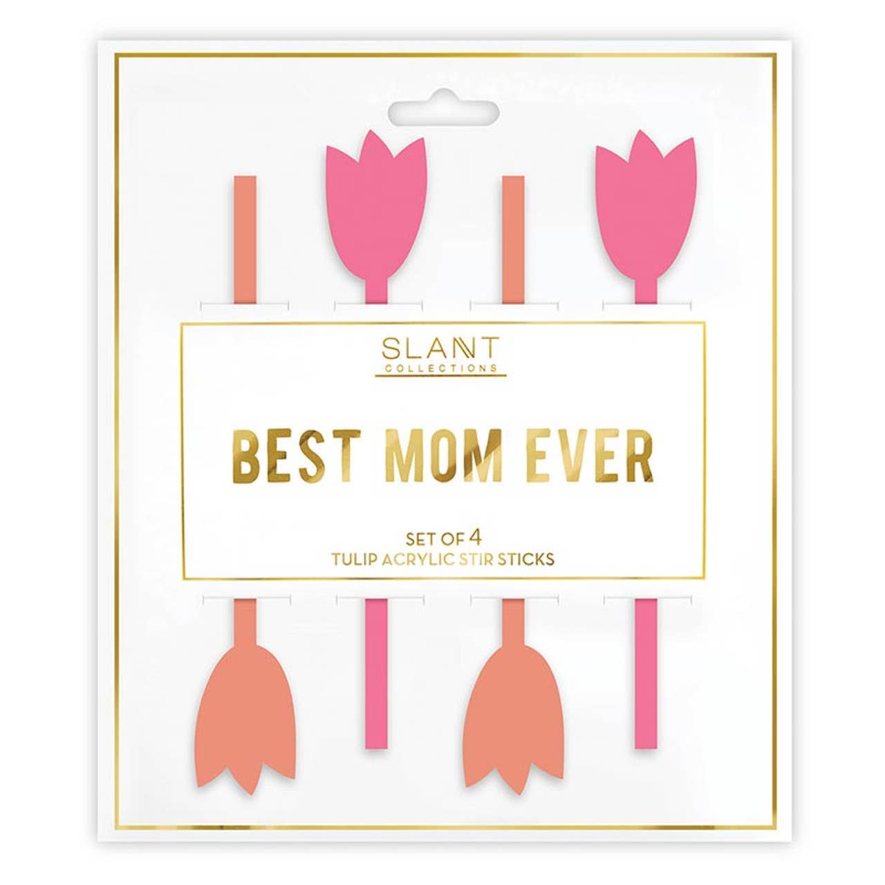 Acrylic Stir Sticks - Tulips: Acrylic / 7" H, 4 count/package