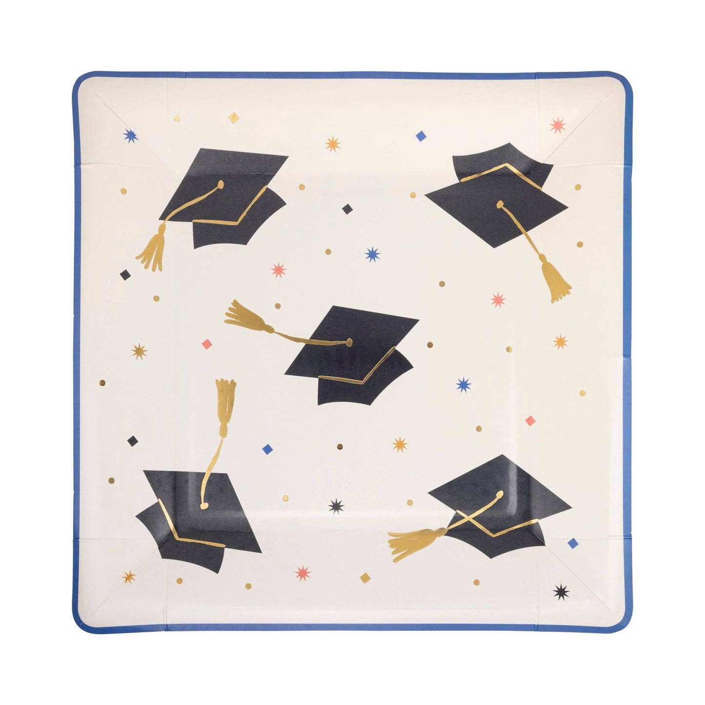 Grad Hats Paper Plate