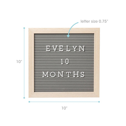 Wooden Letterboard Set, Gray
