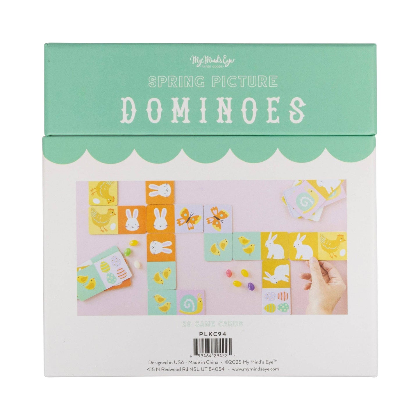 Spring Picture Domino Game Chipboard