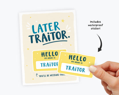 Sticker Card, Funny New Job Card